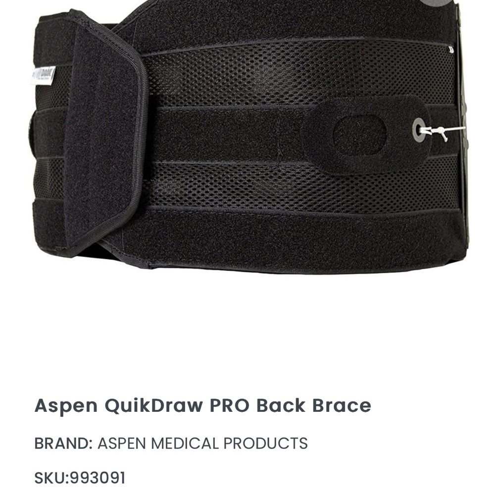 Aspen QuikDraw PRO Back Brace - Black